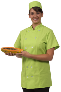 C30S LADIES CHEF COAT LIME