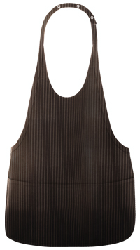 F27 SCOOP NECK BLACK PINSTRIPE